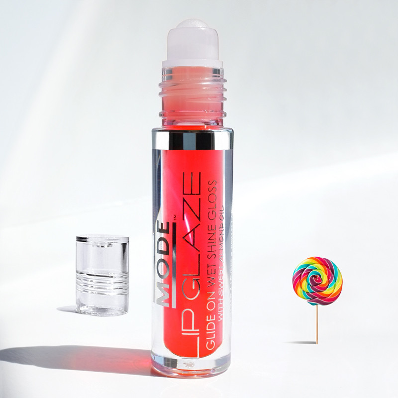 Lip Glaze Glide On Wet Shine Gloss Fruit Punch Lollipop MODE Cosmetics